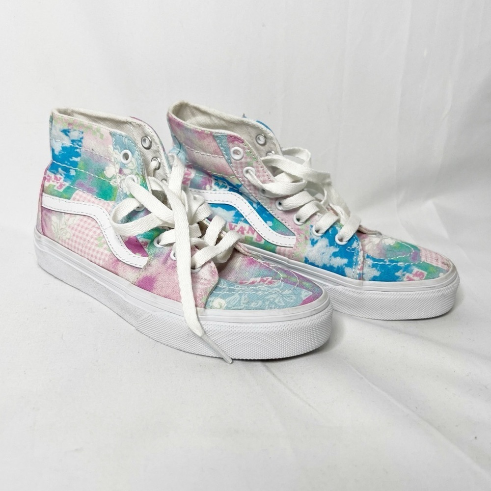 Girls Vans Multicolor Patchwork High-Top Sneakers